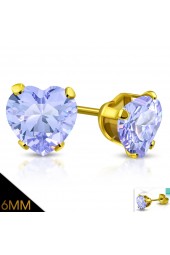 SALE - 6MM AUSKARAI SU CIRKONIU